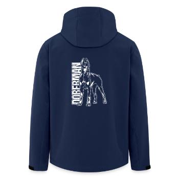 DOBERMAN Dobi Dobie Hund Hunde Portrait Wilsigns - Recycelte Männer Softshell-Jacke von Stanley/Stella - Navy - Hinten - AI Model Male 185 light (185cm)