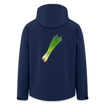 onions halloween vegetables vegetables39 - Men’s Recycled Softshell Jacket by Stanley/Stella - navy - Back - AI Model Male 185 light (185cm)