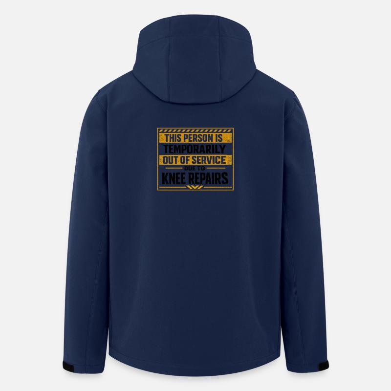 Humour Chirurgie Genou Réparation En Service - Veste softshell homme en polyester recyclé Stanley/Stella - marine