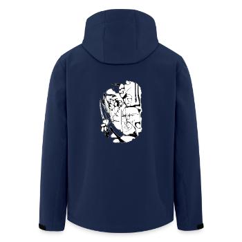 Freiheit der Interpretation - Recycelte Männer Softshell-Jacke von Stanley/Stella - Navy - Hinten - AI Model Male 185 light (185cm)