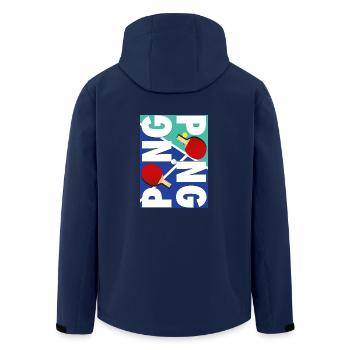 Ping Pong SportT-Shirt Game - Recycelte Männer Softshell-Jacke von Stanley/Stella - Navy - Hinten - AI Model Male 185 light (185cm)
