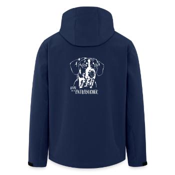 Loved by an Entlebucher Sennenhund Hunde Wilsigns - Recycelte Männer Softshell-Jacke von Stanley/Stella - Navy - Hinten - AI Model Male 185 light (185cm)