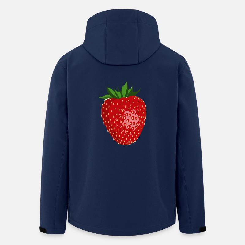 Erdbeere,Obst,Frucht - Recycelte Männer Softshell-Jacke von Stanley/Stella - Navy