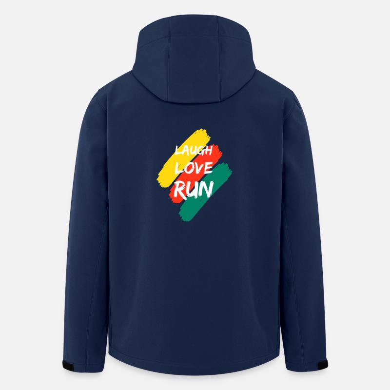 Laugh Love Run - Recycelte Männer Softshell-Jacke von Stanley/Stella - Navy