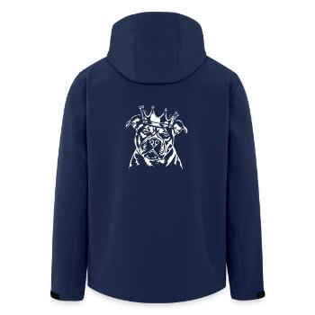 OLD ENGLISH BULLDOG Krone Hund Hunde Wilsigns - Recycelte Männer Softshell-Jacke von Stanley/Stella - Navy - Hinten - AI Model Male 185 light (185cm)