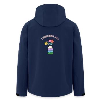 Erblühende Seele - Geschenkidee - Geschenk - Recycelte Männer Softshell-Jacke von Stanley/Stella - Navy - Hinten - AI Model Male 185 light (185cm)