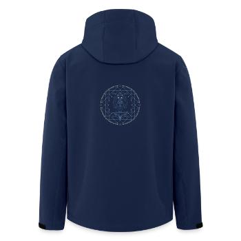 Bastet Egyptian Cat - Men’s Recycled Softshell Jacket by Stanley/Stella - navy - Back - AI Model Male 185 light (185cm)
