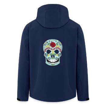 MEXICAN DEAD HEAD - Men’s Recycled Softshell Jacket by Stanley/Stella - navy - Back - AI Model Male 185 light (185cm)