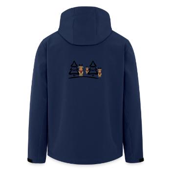 Weihnachten Rentiere Crew - Recycelte Männer Softshell-Jacke von Stanley/Stella - Navy - Hinten - AI Model Male 185 light (185cm)