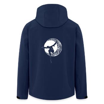 Lune de dentelle - Veste softshell homme en polyester recyclé Stanley/Stella - marine - Dos - AI Model Male 185 light (185cm)