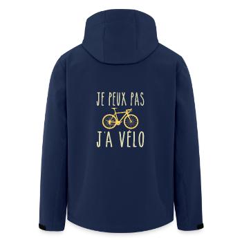 Ich kann kein Fahrrad haben - Recycelte Männer Softshell-Jacke von Stanley/Stella - Navy - Hinten - AI Model Male 185 light (185cm)