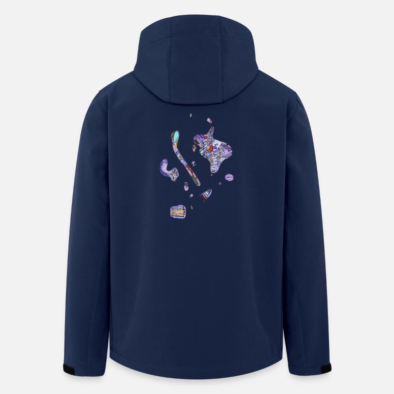 Bunte Flecken - Recycelte Männer Softshell-Jacke von Stanley/Stella - Navy