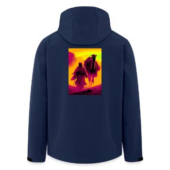 Bédouin dans le Désert - Veste softshell homme en polyester recyclé Stanley/Stella - marine - Dos - AI Model Male 185 light (185cm)