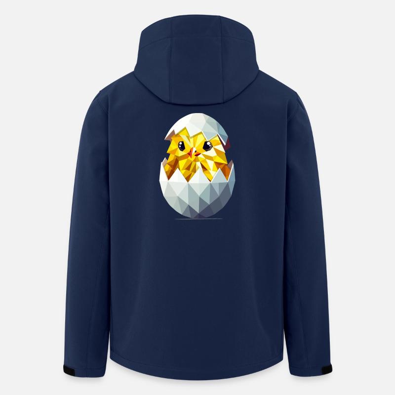Küken im Ei – Moderne Osterillustration - Recycelte Männer Softshell-Jacke von Stanley/Stella - Navy
