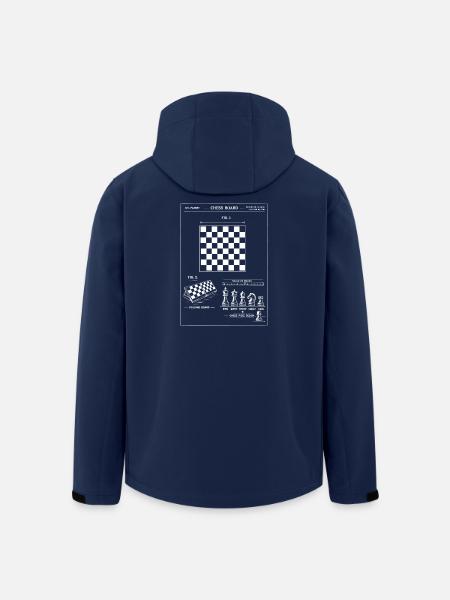 Schachbrett-Blaupausenpatent - Recycelte Männer Softshell-Jacke von Stanley/Stella - Navy