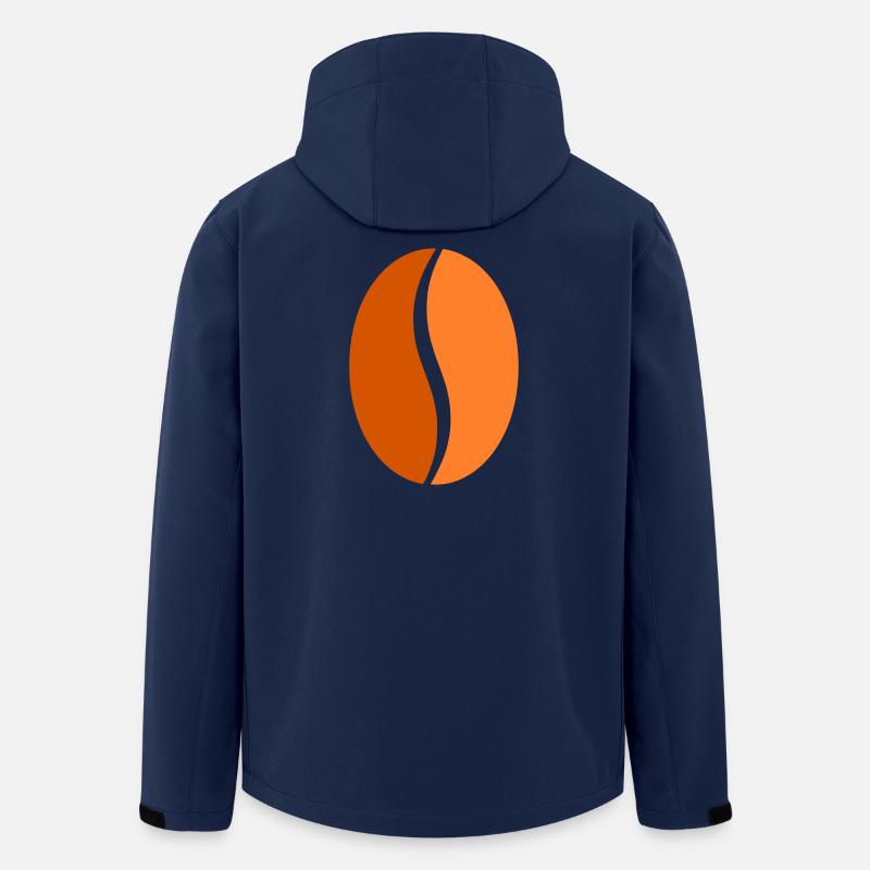 Coffee Bean Bean Flat Icon - Men’s Recycled Softshell Jacket by Stanley/Stella - navy