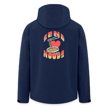 Schicken Sie Noods - Recycelte Männer Softshell-Jacke von Stanley/Stella - Navy - Hinten - AI Model Male 185 light (185cm)