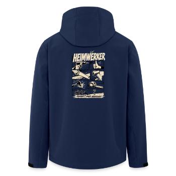 Heimwerker Projekt Eher Abenteuer - Recycelte Männer Softshell-Jacke von Stanley/Stella - Navy - Hinten - AI Model Male 185 light (185cm)