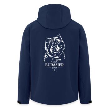Eurasier Dad Dogs Dog Wilsigns - Men’s Recycled Softshell Jacket by Stanley/Stella - navy - Back - AI Model Male 185 light (185cm)