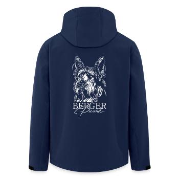 BERGER PICARD Portrait Chiens Wilsigns - Veste softshell homme en polyester recyclé Stanley/Stella - marine - Dos - AI Model Male 185 light (185cm)