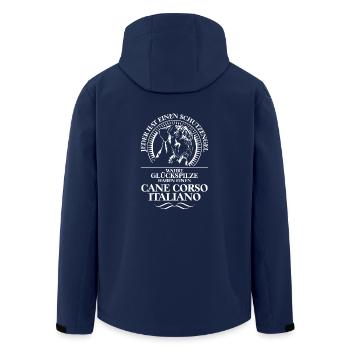 CANE CORSO ITALIANO Schutzengel Spruch Wilsigns - Recycelte Männer Softshell-Jacke von Stanley/Stella - Navy - Hinten - AI Model Male 185 light (185cm)