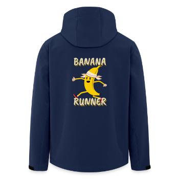 Banana Jogging Marathon Banana Runner - Veste softshell homme en polyester recyclé Stanley/Stella - marine - Dos - AI Model Male 185 light (185cm)