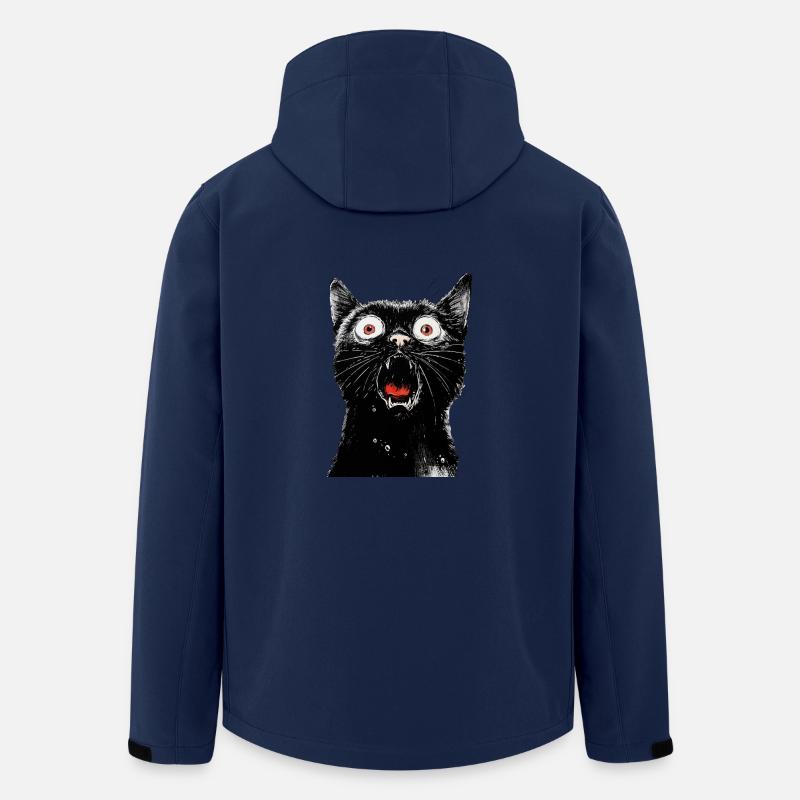 Schwarze Katze Mischa - Recycelte Männer Softshell-Jacke von Stanley/Stella - Navy