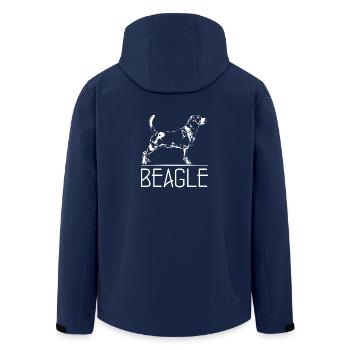 BEAGLE Hundeportrait Hund Hunde Wilsigns Jagdhund - Recycelte Männer Softshell-Jacke von Stanley/Stella - Navy - Hinten - AI Model Male 185 light (185cm)