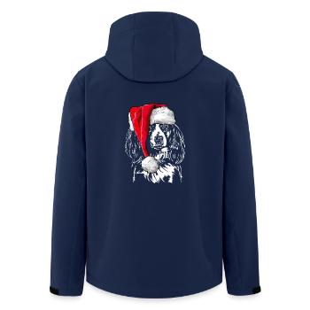 Santa KOOIKERHONDJE Weihnachten Hunde Wilsigns - Recycelte Männer Softshell-Jacke von Stanley/Stella - Navy - Hinten - AI Model Male 185 light (185cm)