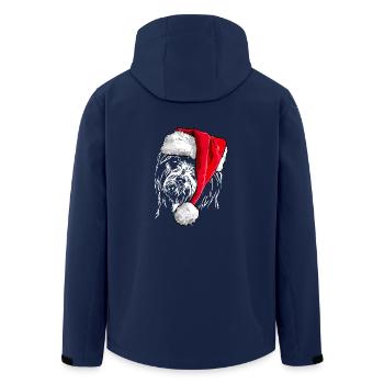 Santa BEARDED COLLIE Weihnachten Hunde Wilsigns - Recycelte Männer Softshell-Jacke von Stanley/Stella - Navy - Hinten - AI Model Male 185 light (185cm)