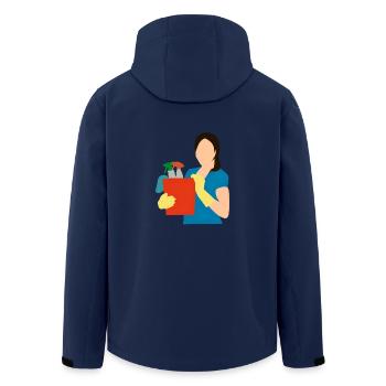 putzen cleaning putzfrau broom wischmop38 - Recycelte Männer Softshell-Jacke von Stanley/Stella - Navy - Hinten - AI Model Male 185 light (185cm)