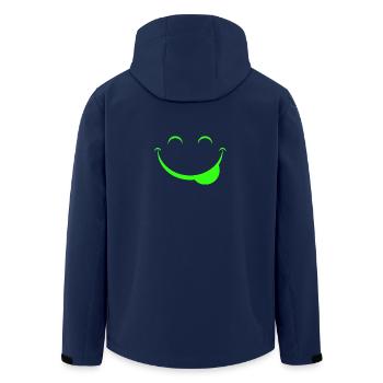 Lustiges Gesicht - Recycelte Männer Softshell-Jacke von Stanley/Stella - Navy - Hinten - AI Model Male 185 light (185cm)
