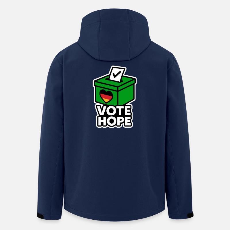 Vote Hope - Recycelte Männer Softshell-Jacke von Stanley/Stella - Navy