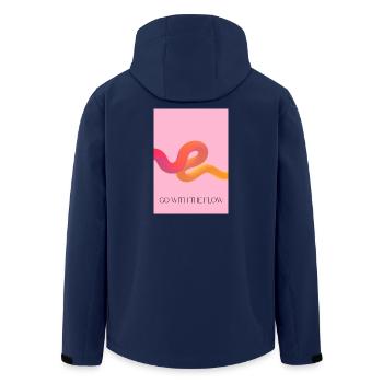 Mit dem Strom schwimmen - Recycelte Männer Softshell-Jacke von Stanley/Stella - Navy - Hinten - AI Model Male 185 light (185cm)