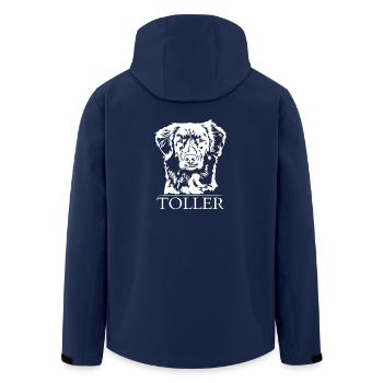 Nova Scotia Duck Tolling Retriever Great Portrait - Men’s Recycled Softshell Jacket by Stanley/Stella - navy - Back - AI Model Male 185 light (185cm)