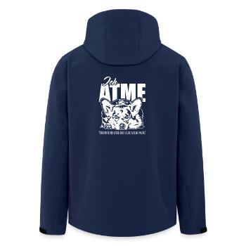 Welsh Corgi ich atme Spruch Hunde Wilsigns - Recycelte Männer Softshell-Jacke von Stanley/Stella - Navy - Hinten - AI Model Male 185 light (185cm)