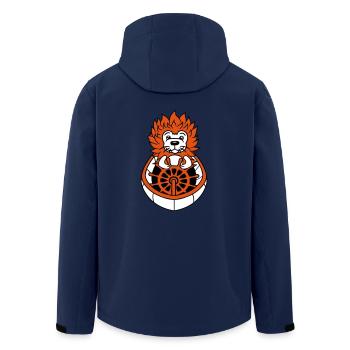 Kleiner Igel Boot Kapitän Lustig Süß Niedlich Lieb - Recycelte Männer Softshell-Jacke von Stanley/Stella - Navy - Hinten - AI Model Male 185 light (185cm)