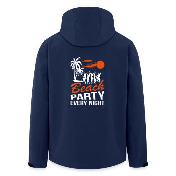 Beach Party Night - Men’s Recycled Softshell Jacket by Stanley/Stella - navy - Back - AI Model Male 185 light (185cm)