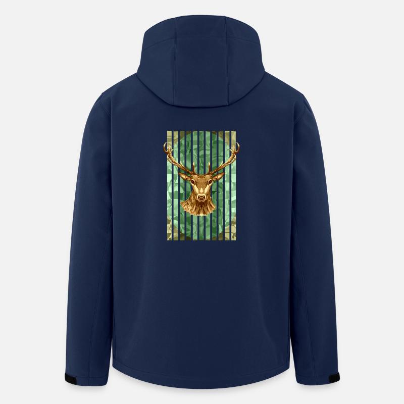 Hirschkönig des Waldes - Recycelte Männer Softshell-Jacke von Stanley/Stella - Navy