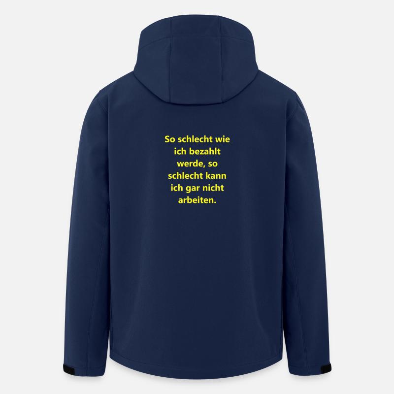 Lustige Sprueche Arbeit 11 - Recycelte Männer Softshell-Jacke von Stanley/Stella - Navy