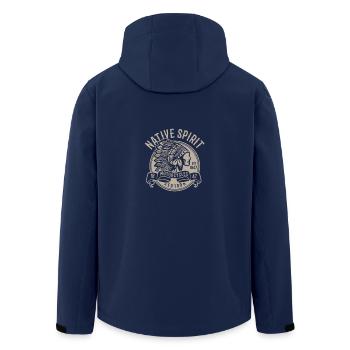 Native Spirit Indien Redskin 1847 Tribu Amérique - Veste softshell homme en polyester recyclé Stanley/Stella - marine - Dos - AI Model Male 185 light (185cm)