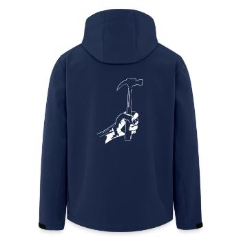 Zimmerer Hammer Silhouette Minimaliste - Veste softshell homme en polyester recyclé Stanley/Stella - marine - Dos - AI Model Male 185 light (185cm)