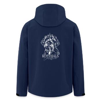 KORTHALS GRIFFON Portrait Hunting Dogs Dogs Wilsigns - Men’s Recycled Softshell Jacket by Stanley/Stella - navy - Back - AI Model Male 185 light (185cm)