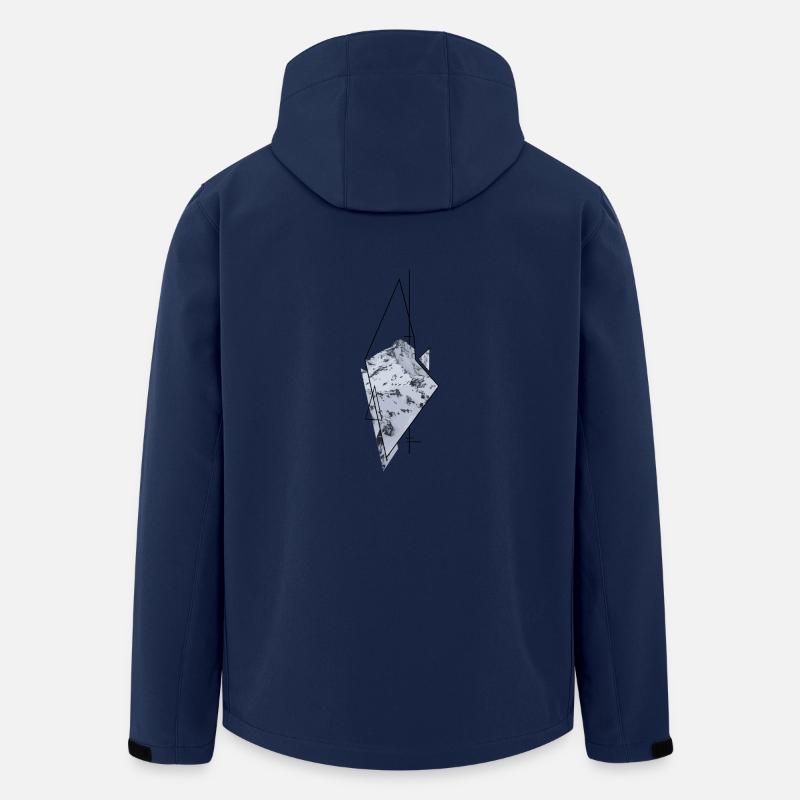 Berg Grafik Muster - Veste softshell homme en polyester recyclé Stanley/Stella - marine