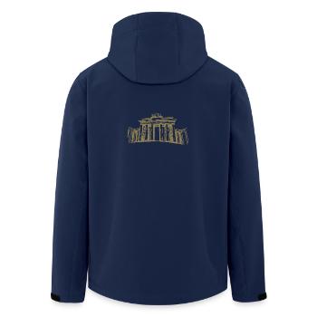 Berlin Brandenburger Tor - Recycelte Männer Softshell-Jacke von Stanley/Stella - Navy - Hinten - AI Model Male 185 light (185cm)