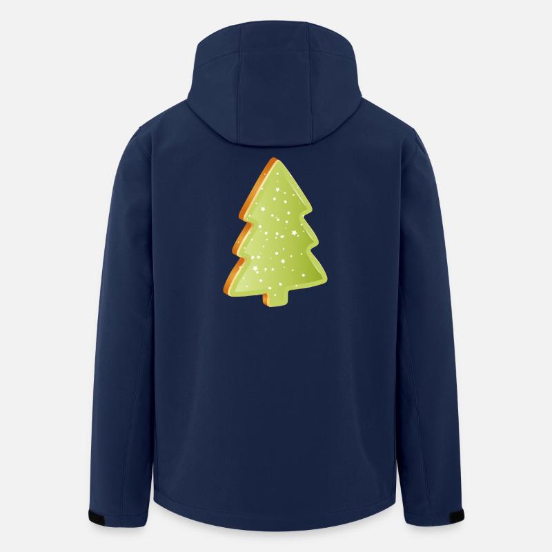 Tannenbaum Plätzchen mit grünen Zuckerguss - Recycelte Männer Softshell-Jacke von Stanley/Stella - Navy