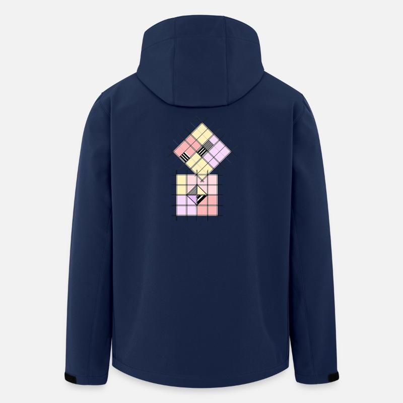 Geometric shape - Men’s Recycled Softshell Jacket by Stanley/Stella - navy