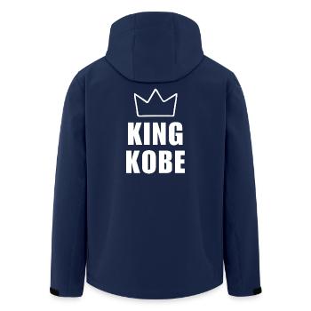 Kobe Name mit Buchstabe K - King Crown Hemd - Recycelte Männer Softshell-Jacke von Stanley/Stella - Navy - Hinten - AI Model Male 185 light (185cm)