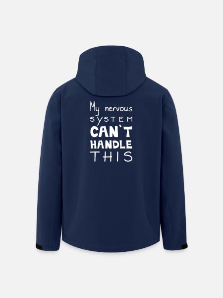 Mein Nervensystem hält das nicht aus, White - Recycelte Männer Softshell-Jacke von Stanley/Stella - Navy