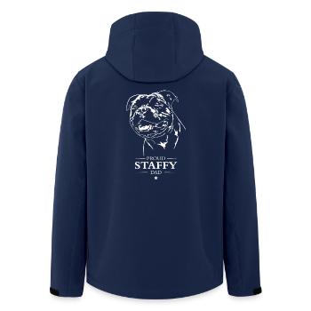Staffy Dad Staffordshire Bull Terrier Chien Wilsigns - Veste softshell homme en polyester recyclé Stanley/Stella - marine - Dos - AI Model Male 185 light (185cm)
